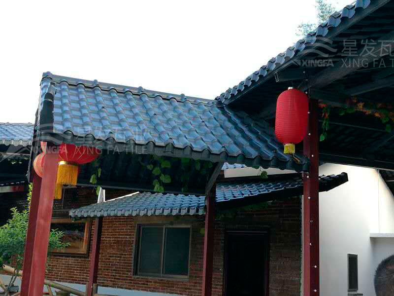 園林建筑搭建樹(shù)脂瓦涼亭，將景觀與藝術(shù)融合，別具一格！