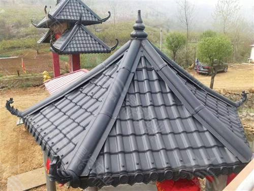 彩色仿古一體瓦墻頭瓦 古建圍墻瓦中式門頭琉璃瓦 六盤水a(chǎn)sa合成樹脂瓦廠家生產(chǎn)銷售